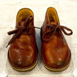 Clarks brown leather boots Kids Size 7